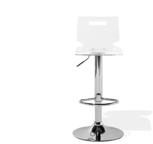 Beliani Zestaw 2 hokerów barowych transparentna biel MALTA - Taborety i hokery - miniaturka - grafika 5