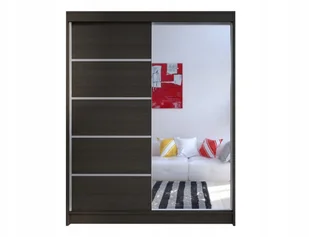 Szafa Przesuwna do sypialni z lustrem Nomi III 150 - Szafy - miniaturka - grafika 2