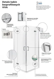 Besco Viva 195 100x80 - Kabiny prysznicowe Besco Viva 195 100x80 - Kabiny prysznicowe - miniaturka - grafika 7