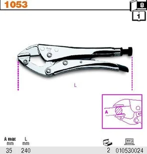 Beta SZCZYPCE NASTAWNE SAMOBLOKUJĄCE 240MM 1058/240 (1052/240) - Kombinerki i obcęgi - miniaturka - grafika 4