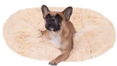 Legowiska dla psów - Legowisko dla psa 70cm, pluszowe posłanie dla psa kremowy PA0116 - miniaturka - grafika 1