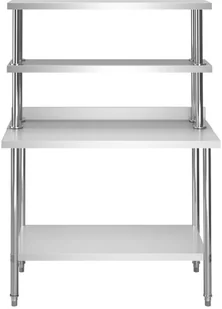 VidaXL Kuchenny stół roboczy z półką, 120x60x150 cm, stal nierdzewna 3054471   VidaXL - Stoły gastronomiczne - miniaturka - grafika 3
