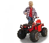 Zabawki zdalnie sterowane - Jamara Ride-on Protector Quad 12V red - miniaturka - grafika 1