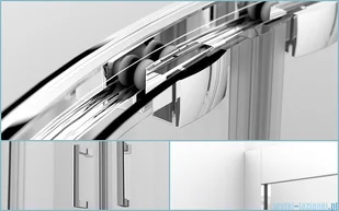 Besco Modern kabina półokrągła 90x90x165cm przejrzyste MP-90-165-C - Kabiny prysznicowe - miniaturka - grafika 4