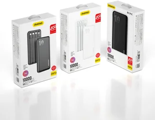 Dudao K6Pro uniwersalny powerbank 10000mAh z kablem USB, USB Typ C, Lightning biały (K6Pro-white) hurtel-82236-0 - Powerbanki - miniaturka - grafika 5