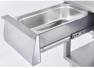 Stalgast stanowisko neutralne nastawne z szufladami 1200 mm 9700610 - Piece, kotły  i płyty grzejne gastronomiczne - miniaturka - grafika 3