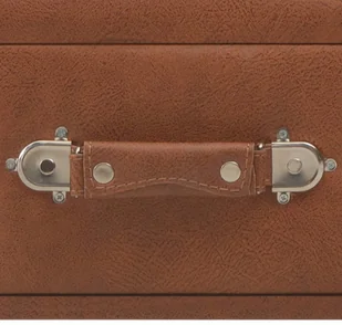 vidaXL Ławka z szufladami, 80 cm, brązowa, sztuczna skóra vidaXL - Ławki do przedpokoju - miniaturka - grafika 8