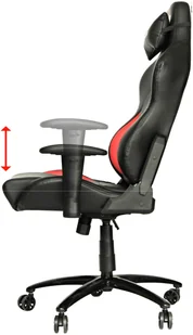 E-Blue Fotel E-BLUE Red Fighter C2 Czarny - Fotele gamingowe - miniaturka - grafika 7