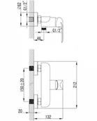 Baterie wannowe i prysznicowe - Omnires Sacramento Bateria prysznicowa ścienna chrom/biała SC2340CRB - miniaturka - grafika 1