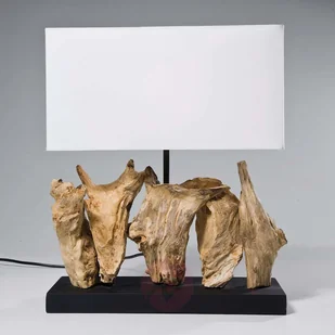 KARE Lampa stołowa Nature Vertical, stopa z drewna - Lampy stojące - miniaturka - grafika 2