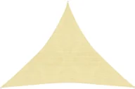 Parasole ogrodowe - vidaXL Żagiel przeciwsłoneczny, 160 g/m, beżowy, 3x3x3 m, HDPE vidaXL - miniaturka - grafika 1