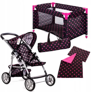 Wózek Dla Lalek Spacerowy Spacerówka + Lalka Bobas - Wózki dla lalek - miniaturka - grafika 3