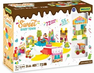 Wader Trasa z klockami i zestaw autek Kid Cars 55 elementów - Tory, garaże, parkingi - miniaturka - grafika 2