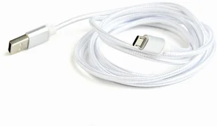 Gembird Kabel Micro USB oplot tekstylny/1.8m/srebrny (CCB-MUSB2B-AMBM-6-S) - Kable komputerowe i do monitorów - miniaturka - grafika 3