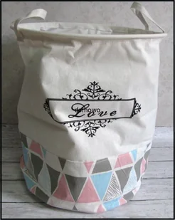 SKŁADANY MATERIAŁOWY KOSZ NA PRANIE ZABAWKI - Kosze na bieliznę - miniaturka - grafika 5