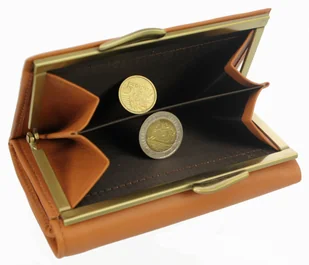 Marco (PL) Wygodny Portfel Damski (PL) 12 cm Klamra Skóra Naturalna PD-06 - Portfele - miniaturka - grafika 4