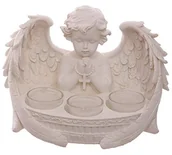 Świeczniki - Puckator weies aniołek świecznik na podgrzewacze FR 3 świeczek-podgrzewaczy CHE55 - miniaturka - grafika 1