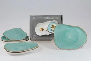 Zestaw spodków 17 cm 6 szt STONE AGE Morski - Talerze - miniaturka - grafika 2