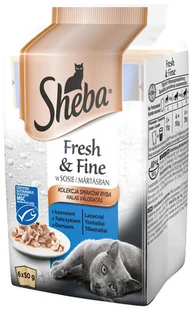 Sheba saszetka 6x50g Fresh & Fine mokra karma dla kotów w sosie rybne dania - Mokra karma dla kotów Sheba saszetka 6x50g Fresh & Fine mokra karma dla kotów w sosie rybne dania - Mokra karma dla kotów - miniaturka - grafika 1