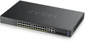 Switche - Zyxel GS2220-28HP 24xGbE L2 PoE Switch GbE Uplink 1Y NCC Pro Pack LIC GS2220-28HP-EU0101F GS2220-28HP-EU0101F - miniaturka - grafika 1