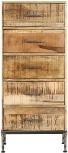 vidaXL Komoda, 45x35x106 cm, lite drewno mango - Komody - miniaturka - grafika 2