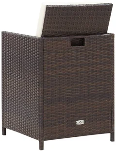 vidaXL 5 częściowy zestaw mebli ogrodowych z poduszkami rattan PE brązowy 42525 42525 - Meble ogrodowe - miniaturka - grafika 11