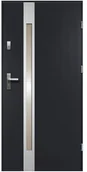 Drzwi zewnętrzne - Drzwi wejściowe TEMIDAS Antracyt 80 Prawe - miniaturka - grafika 1