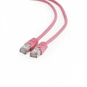Patchcordy - Gembird Patchcord ekranowany FTP kat.6e osłonka zalewana 3M różowy PP6-3M/RO - miniaturka - grafika 1