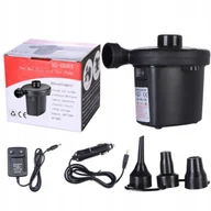 Akcesoria turystyczne - Elektryczna Pompka Materaca Pontonu Basen 230V 12V - miniaturka - grafika 1