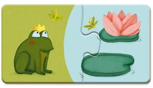 Janod Dwuczęściowe puzzle Zwierzęta i ich domki 20 elementów, - Klocki - miniaturka - grafika 10