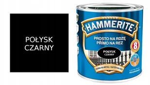 Hammerite Farba do metalu Prosto Na Rdzę połysk czarny 0 25 l - Farby do metalu - miniaturka - grafika 2