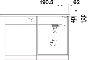 Blanco AXIA III XL 6 S szarość skały 523511 - Zlewozmywaki - miniaturka - grafika 5