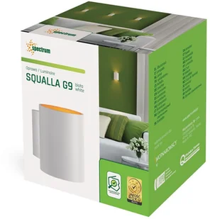 SpectrumLED Squalla G9 Ip20 Tuba Biała Złota SLIP006003 - Lampy ścienne - miniaturka - grafika 3