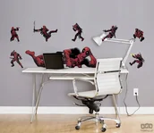 Naklejki na ścianę - Komar Naklejki ścienne Deadpool Posing 14741h 14741h - miniaturka - grafika 1