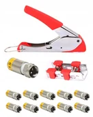 Narzędzia sieciowe - Zaciskarka Kompresyjna + Złącze F Cabelcon 50szt. - miniaturka - grafika 1