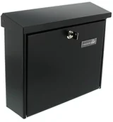 Skrzynki na listy - Burg Wächter Burg-Wächter skrzynka na listy z ogranicznikiem, z ocynkowanej stali, format A4, czarny Amsterdam 867 S - miniaturka - grafika 1