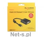 Delock ADAPTER DISPLAYPORT 1.2 MINI M -|}DVI 24+5 F 4K 62603 - Adaptery i przejściówki - miniaturka - grafika 3
