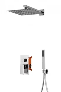 Corsn DESZCZOWNICA 25x25 cm-Prysznicowy zestaw podtynkowy ,CHROM Z01MCH ADOUR - Deszczownice - miniaturka - grafika 10