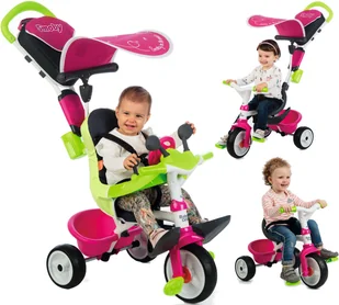Smoby Rowerek Baby Driver Komfort różowy - Rowerki trójkołowe - miniaturka - grafika 8