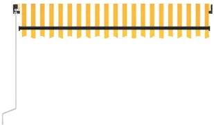 VidaXL Lumarko Ręcznie zwijana markiza, 350 x 250 cm, żółto-biała! 3069078 VidaXL - Markizy - miniaturka - grafika 4