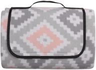 Koce piknikowe - Uniglob Koc piknikowy Outono szaro-pomarańczowy 135 cm x 175 cm - miniaturka - grafika 1