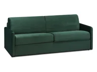 Sofy i kanapy - Vente-Unique 4-osobowa rozkładana sofa z weluru CALIFE - Kolor zielony - Łóżko 160 cm - Materac 18cm - miniaturka - grafika 1