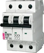 Wyłączniki światła i elektryczne - ETI Wyłącznik-nadprądowy-ETIMAT-10-3P-D-20A-10kA 2156717 - miniaturka - grafika 1