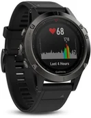 Monitory aktywności - Garmin Fenix 5 HR stalowoszary-czarny Zegarek sportowy monitor aktywności 010-01688-00 - miniaturka - grafika 1