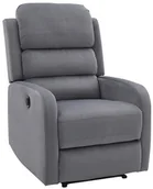 Fotele - Signal FOTEL ROZKŁADANY PEGAZ M (FUNKCJA MASAŻU) VELVET SZARY BLUVEL 14 PEGAZMVSZ - miniaturka - grafika 1