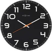 Zegary - Nextime Zegar ścienny Classy, czarny - miniaturka - grafika 1
