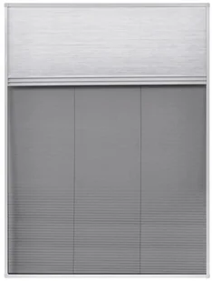 vidaXL Plisowana moskitiera okienna z roletą, aluminium, 60x80 cm vidaXL - Moskitiery - miniaturka - grafika 3