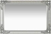 Lustra - vidaXL Lustro ścienne w stylu barokowym, 60x40 cm, srebrne - miniaturka - grafika 1