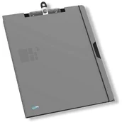 Teczki i skoroszyty - Elba 400021703GR teczka konferencyjna do biznesu, format A4, ze stabilnym klipsem, zaczepem do zawieszenia i uchwytem na długopisy, szara 400021703GR - miniaturka - grafika 1