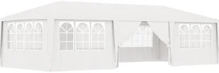 vidaXL Namiot imprezowy ze ściankami, 4x9 m, biały, 90 g/m 48529 - Pawilony ogrodowe - miniaturka - grafika 6